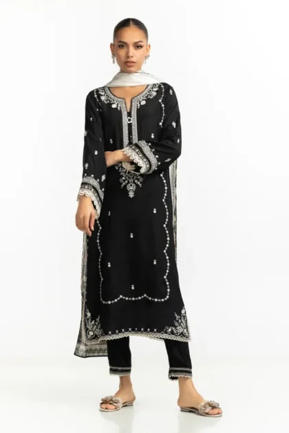 Raw Silk Embroidered Shirt